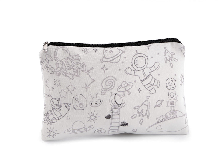Trousse en tissu avec fermeture Éclair pour finition DIY, 13 x 22 cm