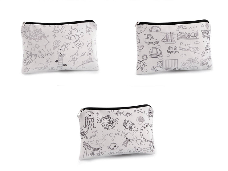 Fabric case with zipper for DIY finishing 13x22 cm