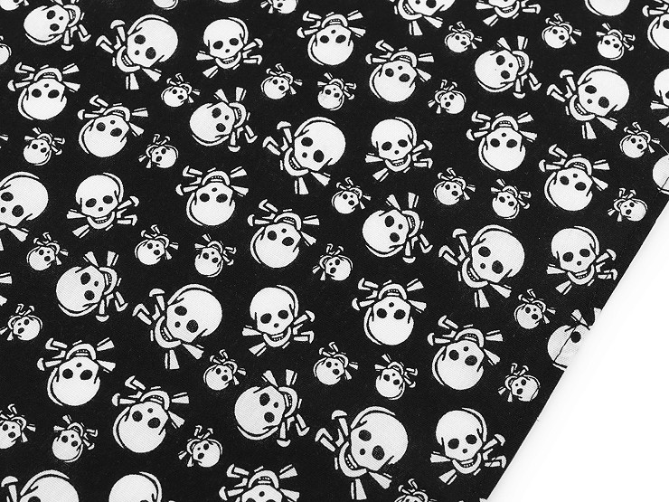 Cotton biker skull scarf 65x65 cm | STOKLASA Haberdashery and Fabrics