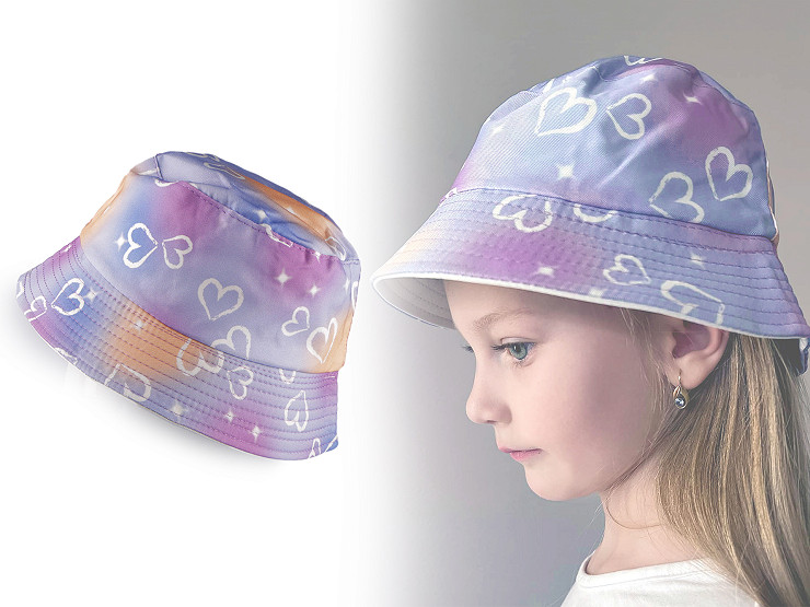 Girls Summer hat, heart