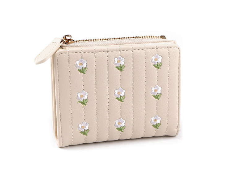 Women's embroidered wallet 9x12 cm