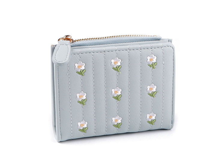 Women's embroidered wallet 9x12 cm