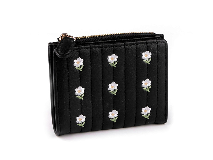 Women's embroidered wallet 9x12 cm