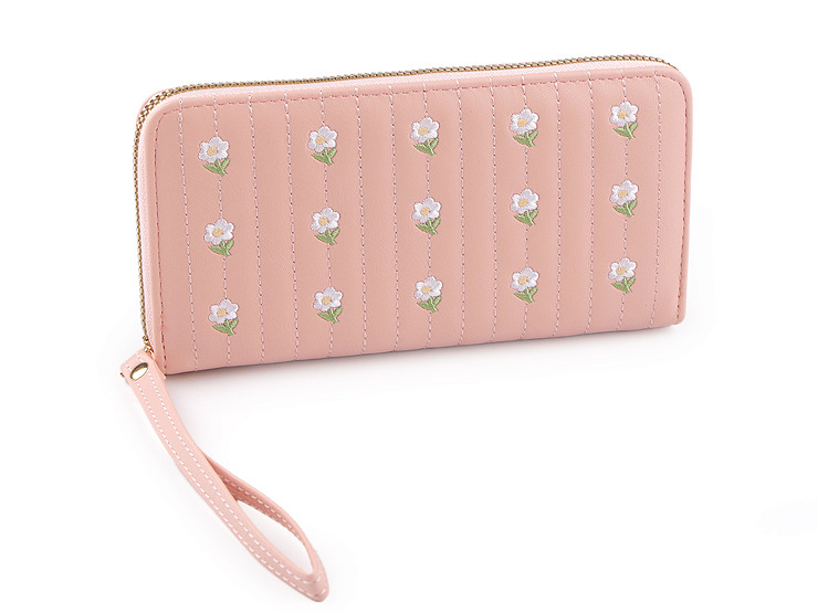 Women's embroidered wallet 10x19 cm