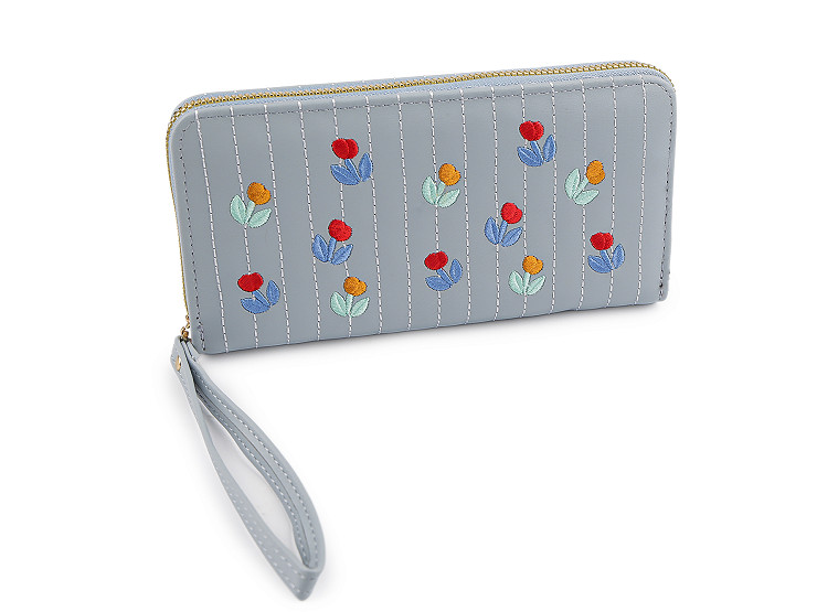 Portofel de dama brodat 10x19 cm