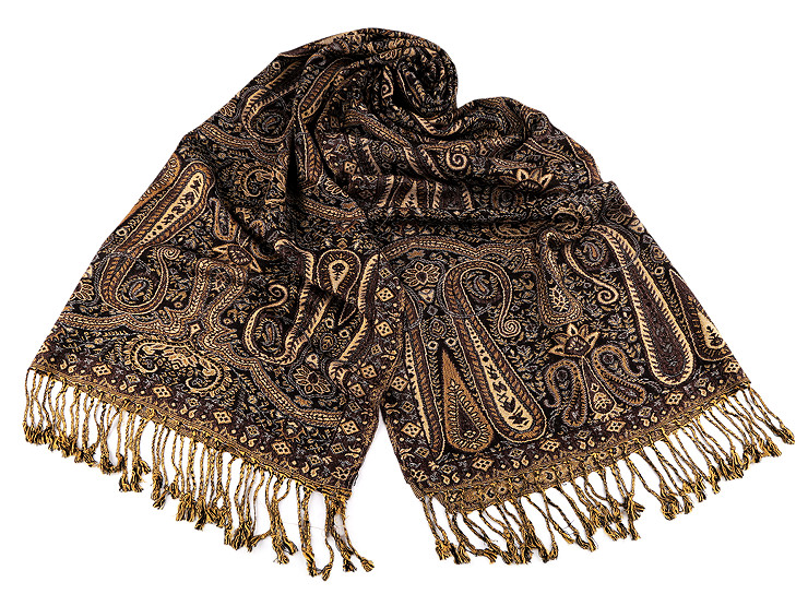 Tuch/Schal aus Baumwolle/PES, orientalisches Paisley 70 x 180 cm