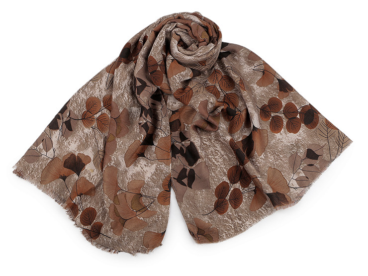 Foulard/Châle, Ginkgo, 90 x 175 cm