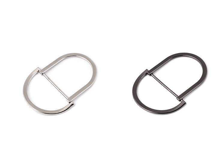 Metal belt buckle, double, pulling hole 30 mm