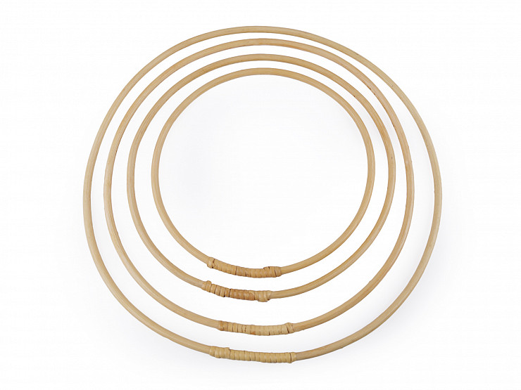 Bamboo hoop set of 4 pieces, for dream catcher / for decorating