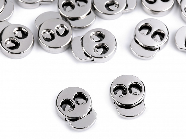 Metal cord stoppers 15x18 mm