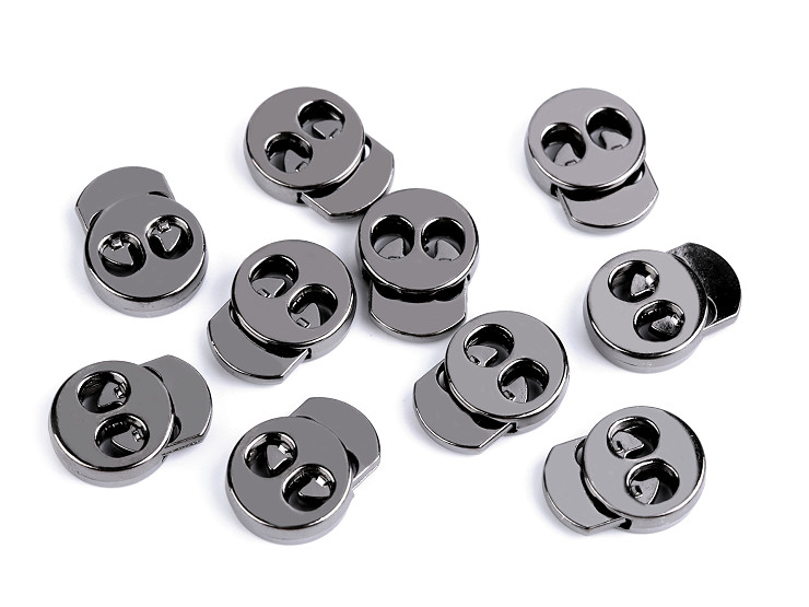 Metal cord stoppers 15x18 mm