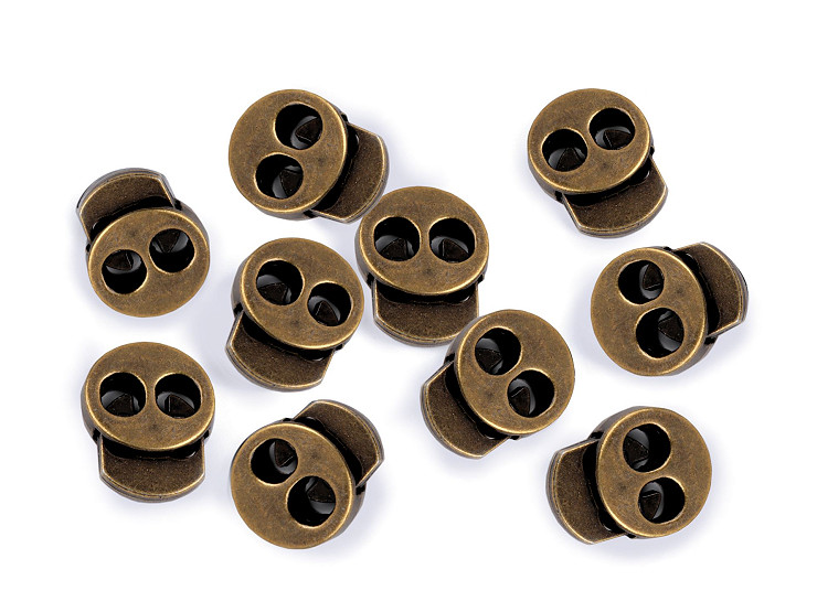 Metal cord stoppers 15x18 mm