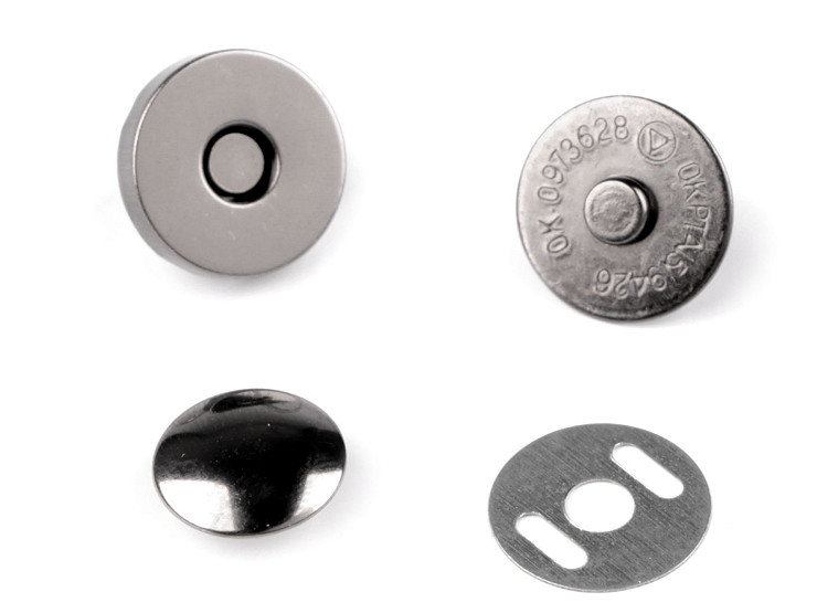 Bottoni automatici magnetici, chiusure a scatto magnetiche, dimensioni: Ø 14 mm