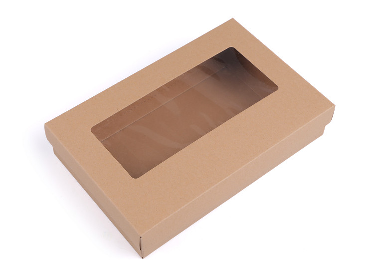 Papierová krabica s priehľadom