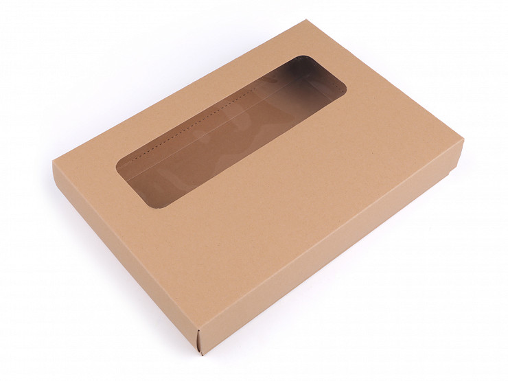 Papierová krabica s priehľadom