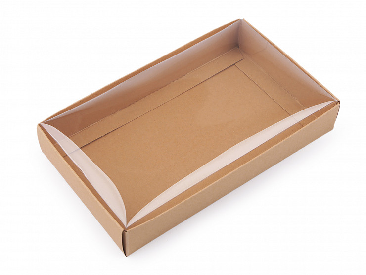 Papierová krabica s priehľadným vekom