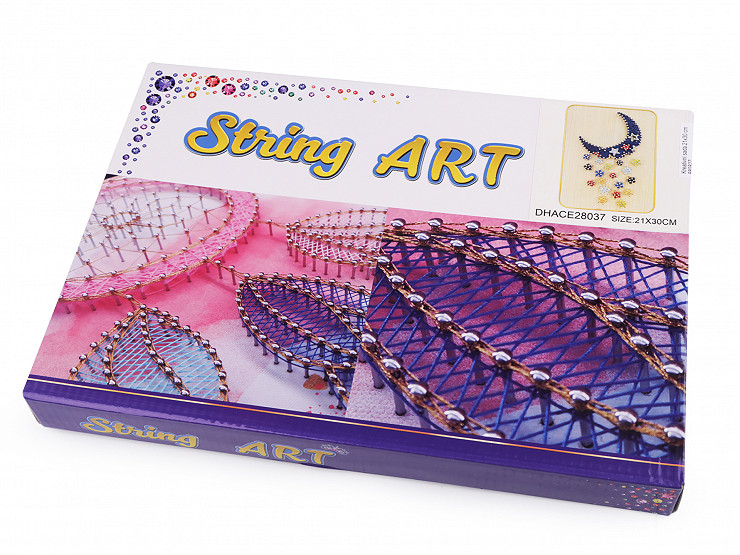 Kreativ-Set String Art – Basteln mit Garnen 21 x 30 cm