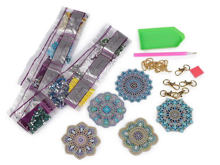 Креативен комплект за рисуване с диаманти, висулки мандали