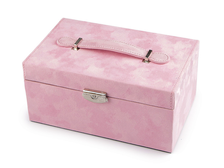 Ékszertartó 2 az 1 ben zárható, velúr