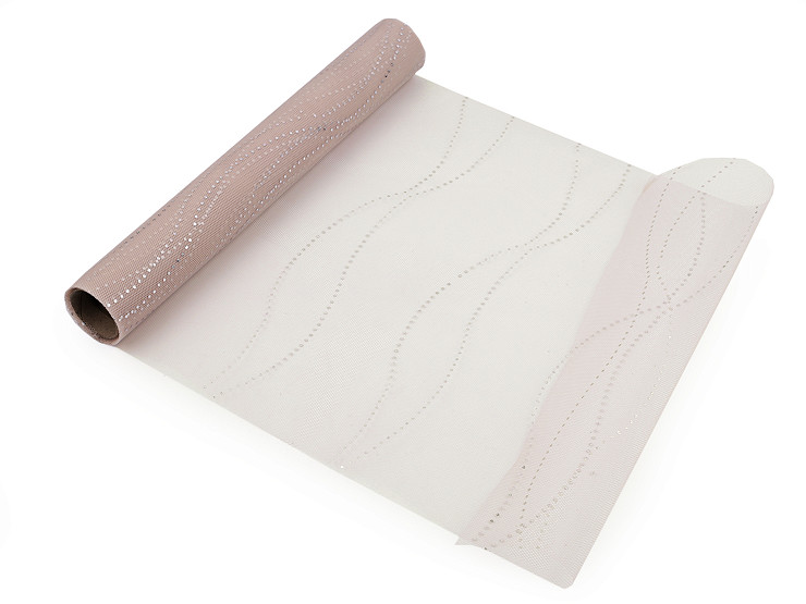 Tulle décorative avec effet AB, largeur 36 cm