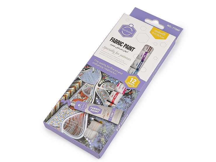 Farby na textil 12 farieb