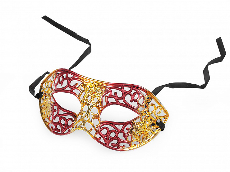Maschera da festa / carnevale veneziano, metallizzata 