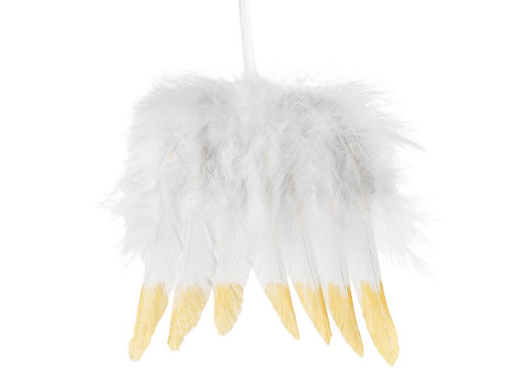 Dekorácia anjelské krídla s metalickým efektom