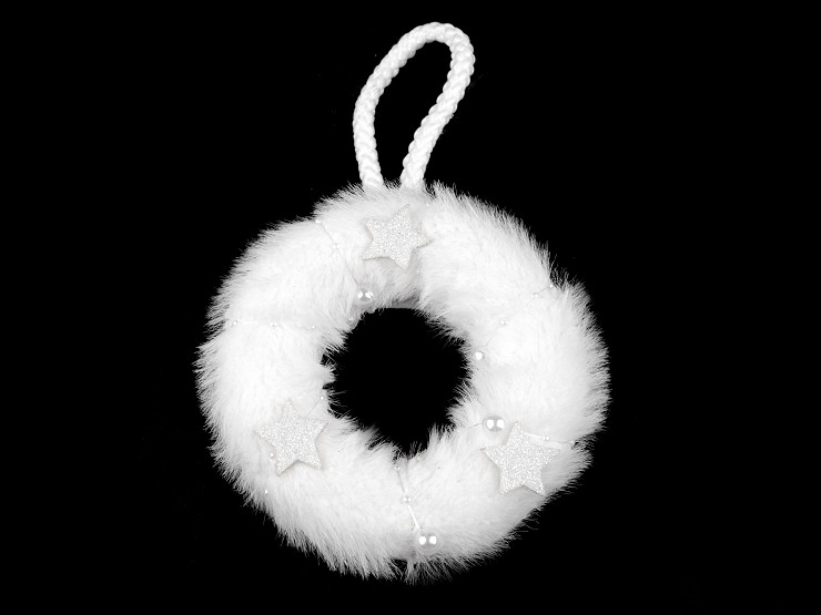 Fur Wreath for Hanging Ø11 cm