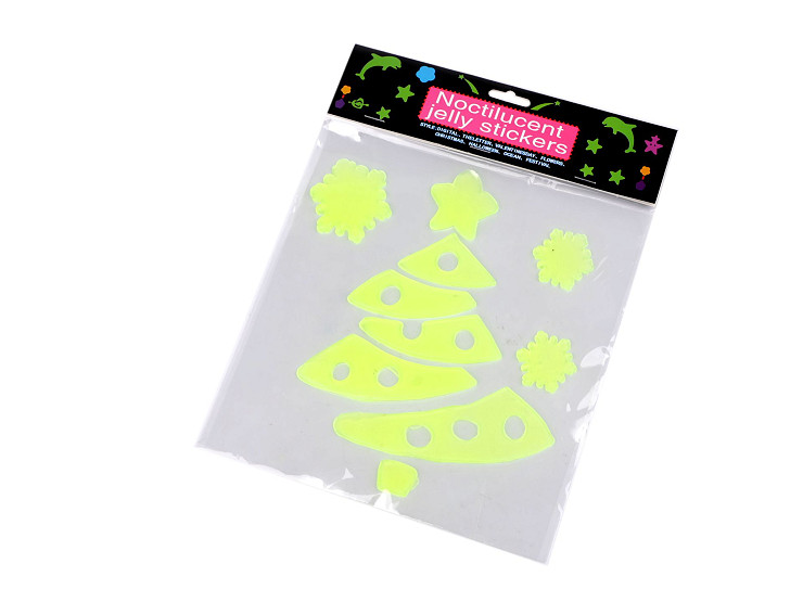 Weihnachts-Gel-Sticker im Dunkeln leuchtend – Weihnachtsbaum