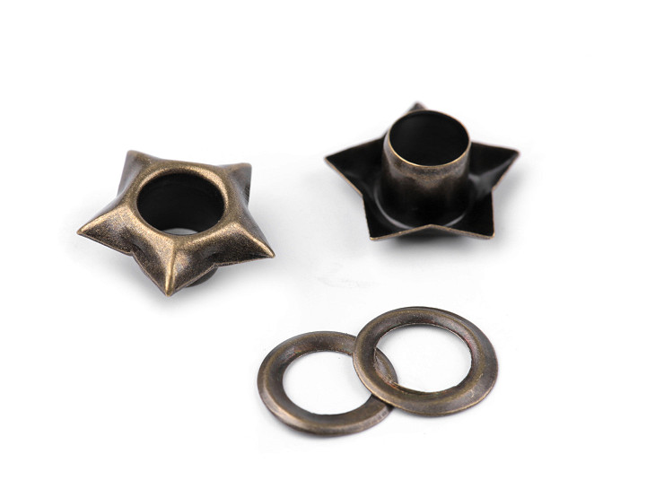 Eyelets / Grommets with washer, inner Ø5 mm / outer Ø12.7 mm, Star