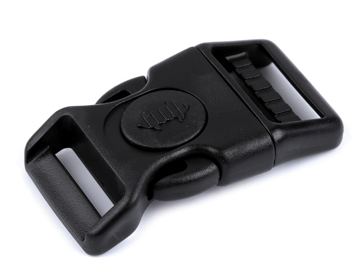 Frostfeste Steckschnalle mit Sicherung Breite 20 mm, 25 mm gebogen