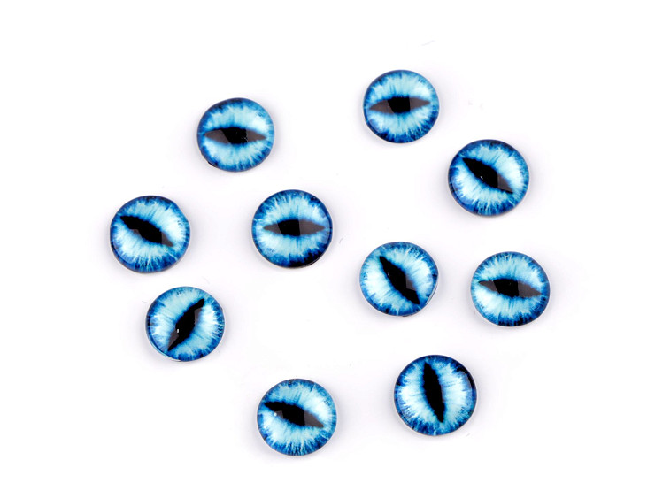 Ochi de sticla pentru lipire pisica, dragon Ø10 si 12 mm