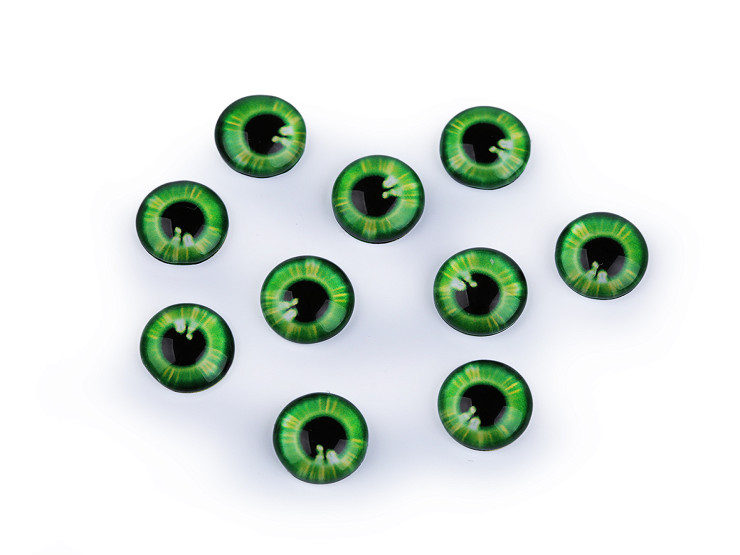 Ragasztható üveg szemek Ø10 és 12 mm