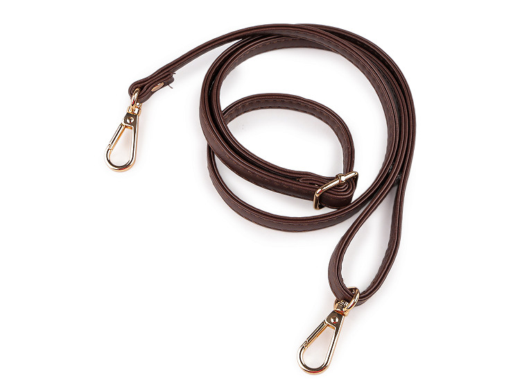 Correa/asa de cuero ecológico con mosquetones para bolso de mano, ancho 1 cm