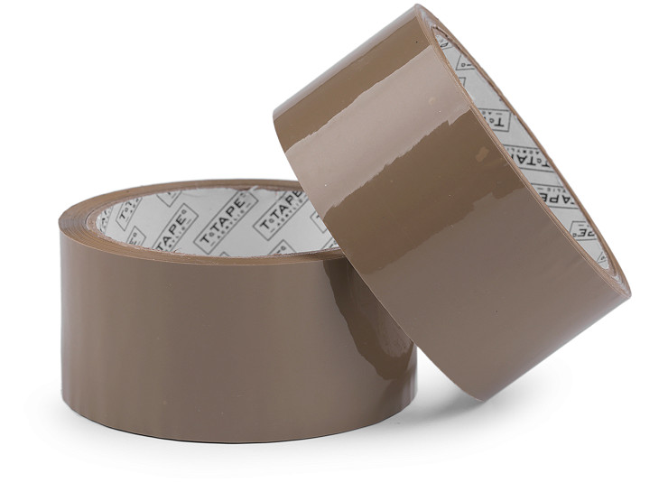 Nastro adesivo/nastro da imballo trasparente, larghezza: 48 mm, colore: marrone