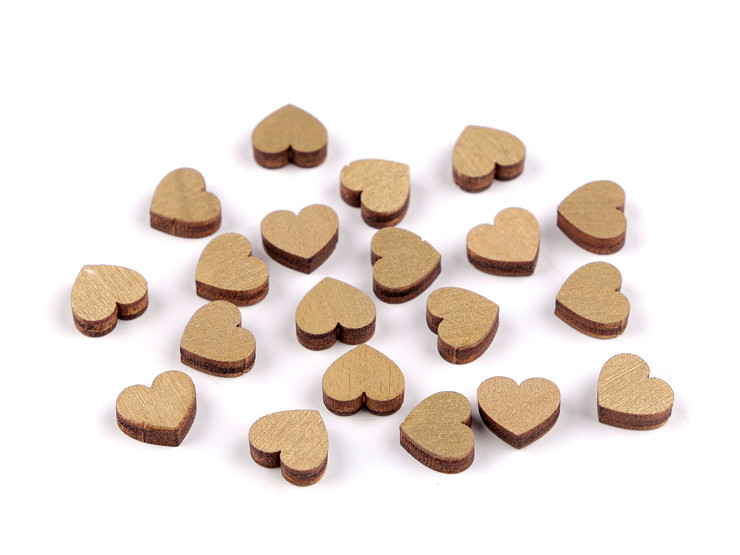 Mini Wooden Heart to glue on Ø10 mm