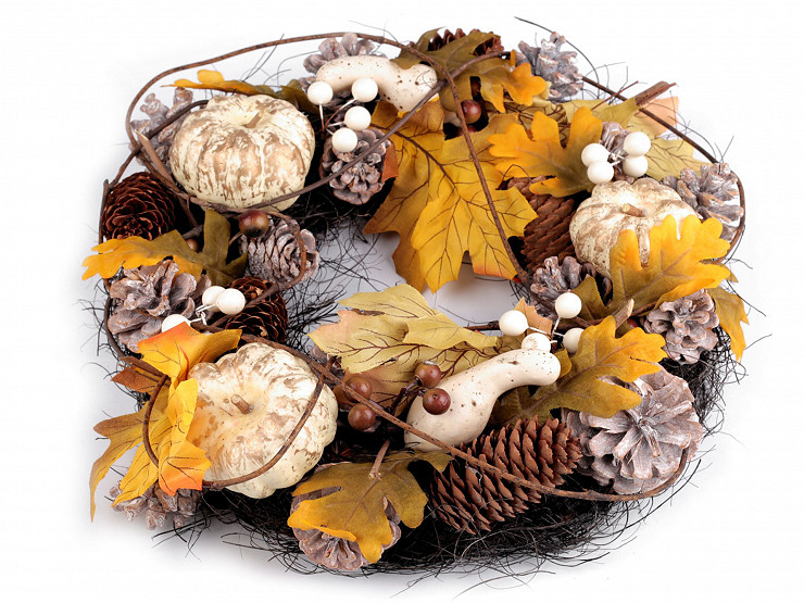 Artificial Autumn Wreath Ø33 cm
