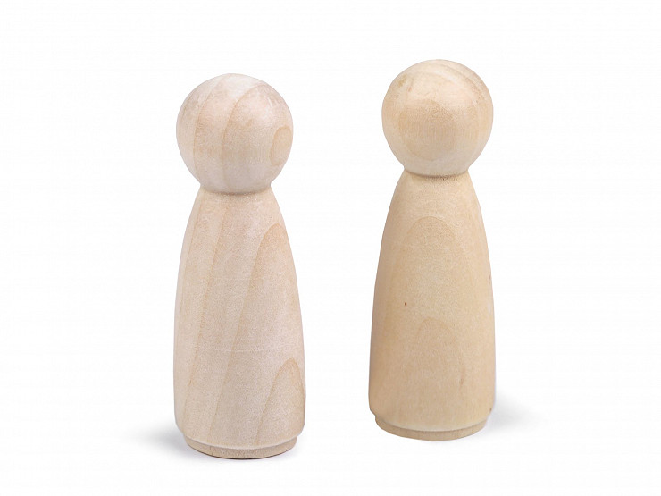 Figuritas de muñeca de madera para hacer manualidades 26x76 mm