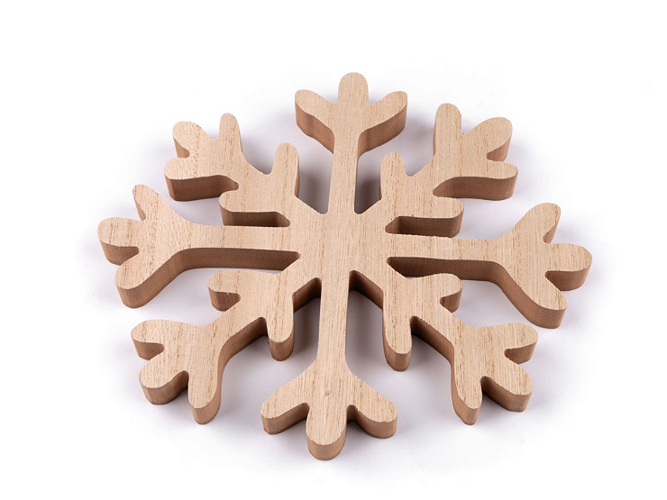 Decorative Wooden Snowflake 17x20 cm