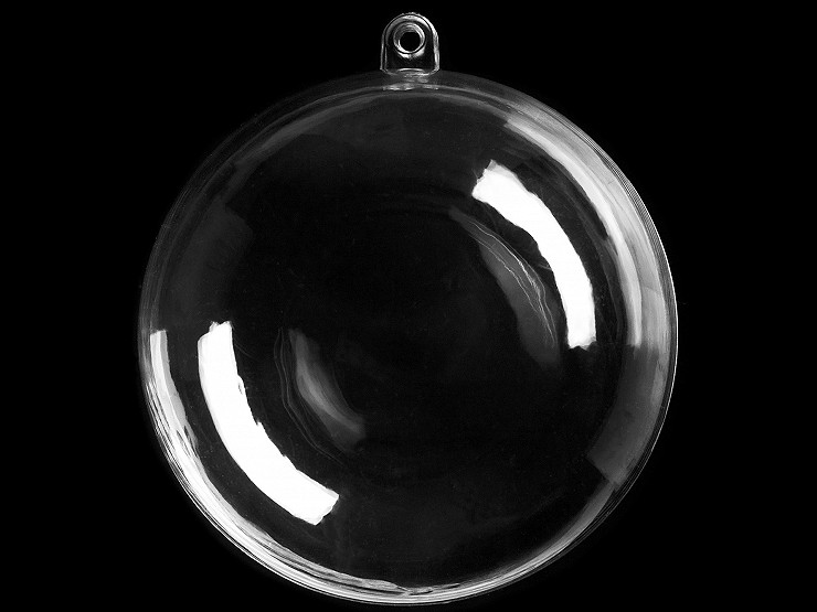 Boule décorative transparente à garnir, acrylique, Ø 12 cm