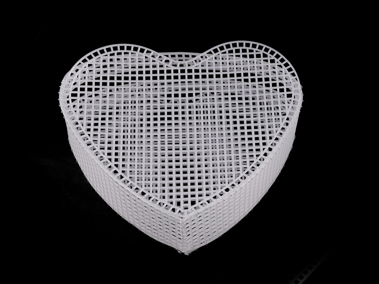Tela in plastica / griglia per la realizzazione di borse, motivo: cuore