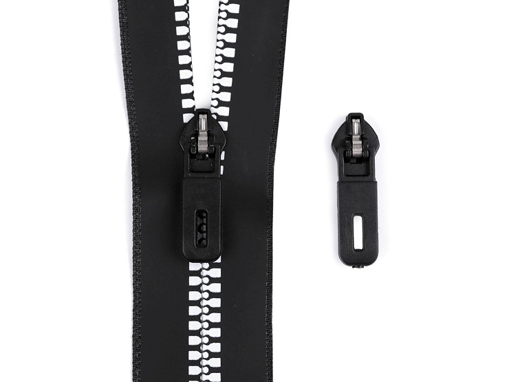 Cerniera Lampo Sganciabile E Autobloccante 80 Cm - Catena 6 Nero - Zip Per Abbigliamento, Tende E Teloni