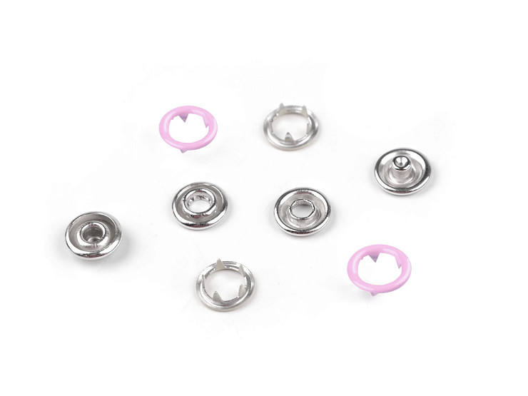 Boutons pression Roland Baby vernis et coloré, Ø 10 mm