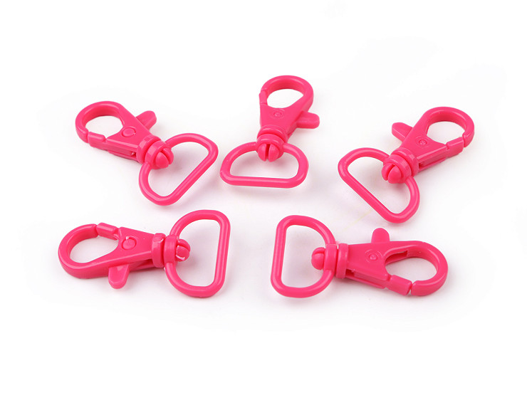 Plastic Lobster Clasp Carabiner, pulling hole 17 mm