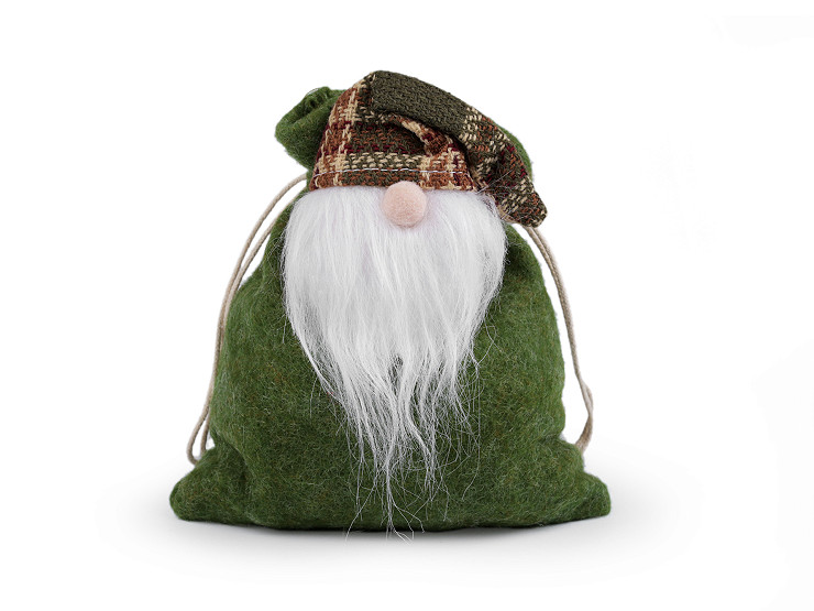 Sac cadeau Gnome de Noël, 14 x 18 cm