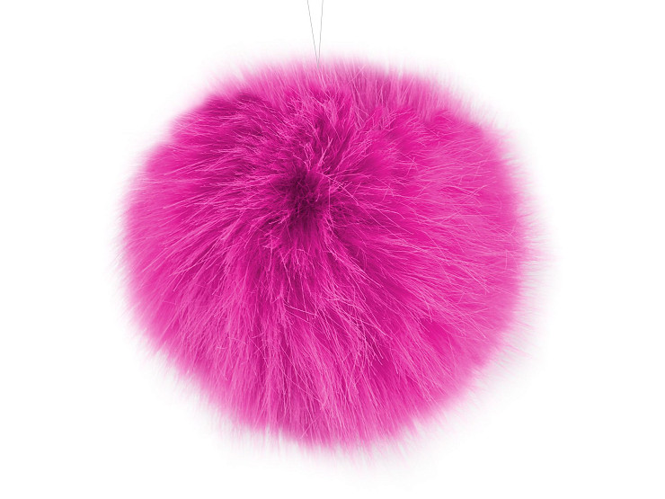 Pompon futerkowy z pętelką Ø11 cm
