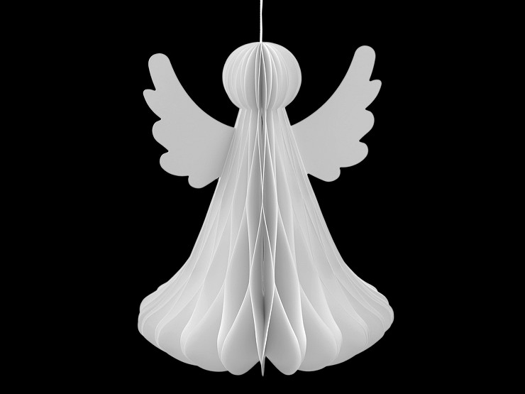 Aniołek papierowy składany do zawieszenia 24 cm 