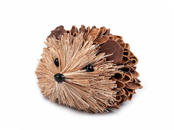 Hedgehog made of natural material, handmade