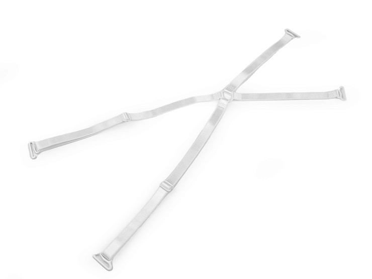 Replacement Crossed Bra Straps with Metal Fastening, width 10 mm 