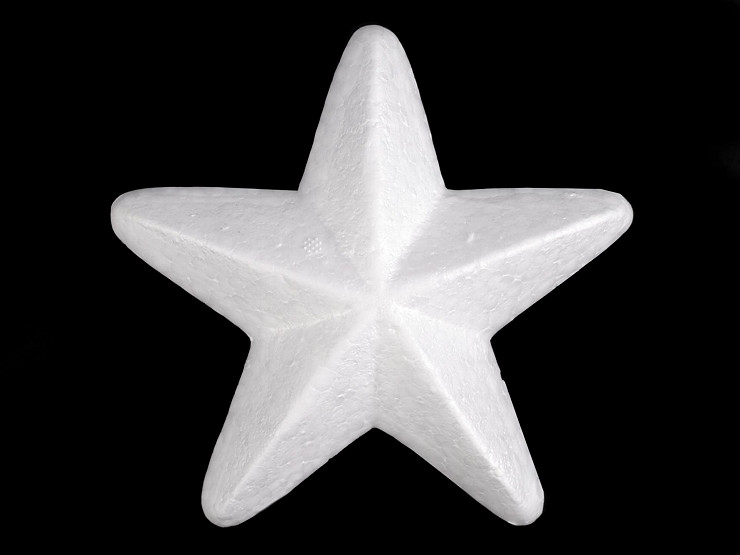 Stella in polistirolo 3D, dimensioni: Ø 14 cm 